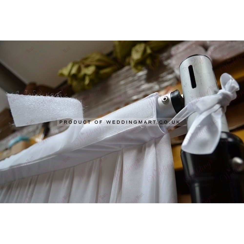 3m (w) x 3m (h) Wedding Backdrop Curtain - White – Wholesale Silk Backdrop Curtains for Wedding Decorators | WeddingMart