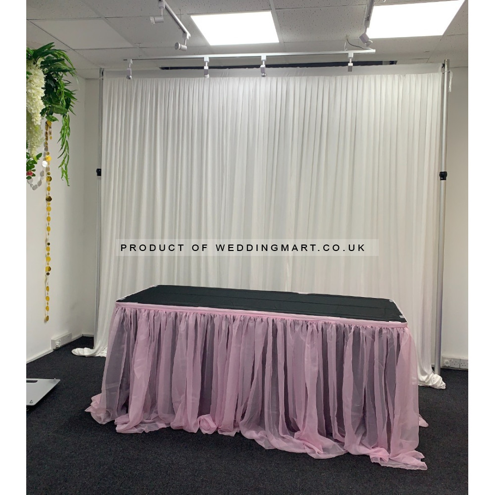 3m (w) x 3m (h) Wedding Backdrop Curtain - White – Wholesale Silk Backdrop Curtains for Wedding Decorators | WeddingMart