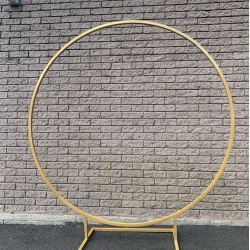 180cm Gold Metal Balloon Hoop Stand | Moongate Arch & Round Backdrop Frame