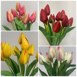 9 Heads Artificial Tulip Bouquet