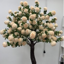 200cm Artificial Rose Tree with Interchangable Branches - PEACH