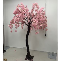 200cm Artificial Weeping Blossom Tree with Interchangable Branches - PINK
