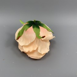 12mm Peach Open Rose Heads - Pack of 12