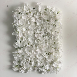 Artificial Hydrangea Flower Wall Panel - Bridal White